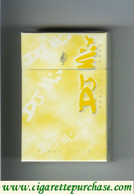 DJ Mix Special Feel Lemon Fresh Lights yellow cigarettes hard box